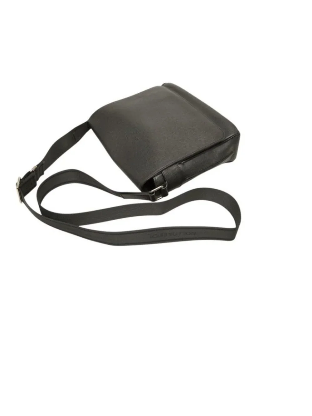 Louis Vuitton Taiga Roman PM Crossbody Shoulder Bag Ardoise Black Leather
